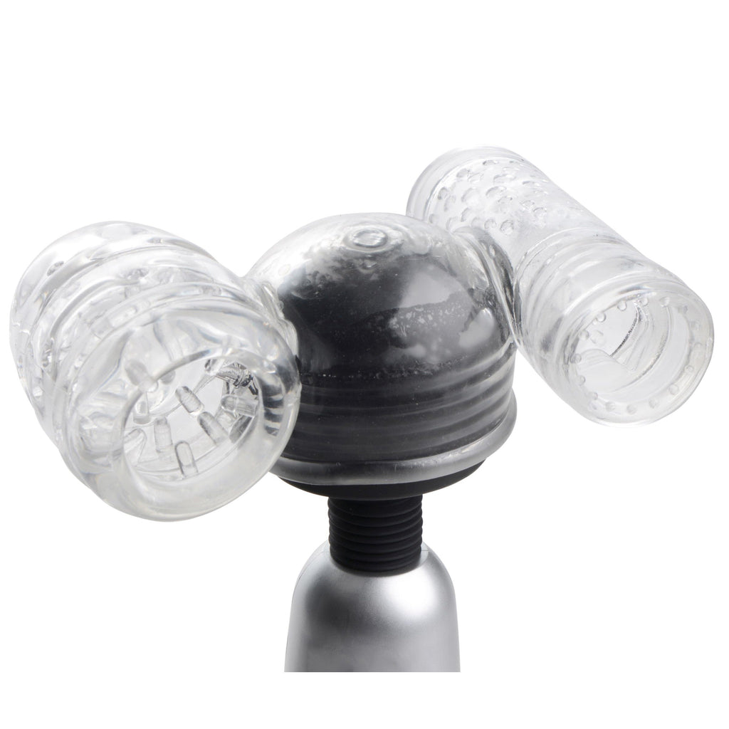 Wand Essentials Twin Turbo Strokers 2 in 1 Wand Attachment for Men
