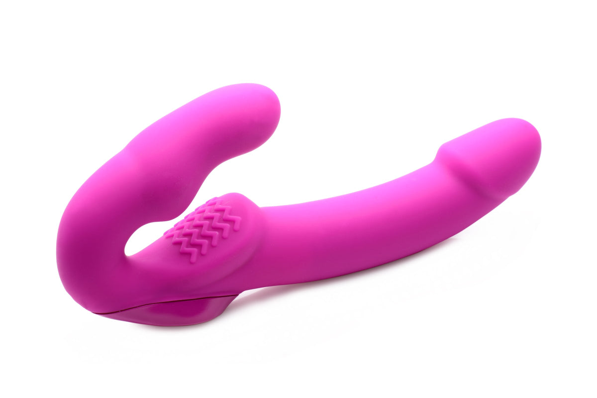 Strap U Evoke Rechargeable Vibrating Silicone Strapless Strap On