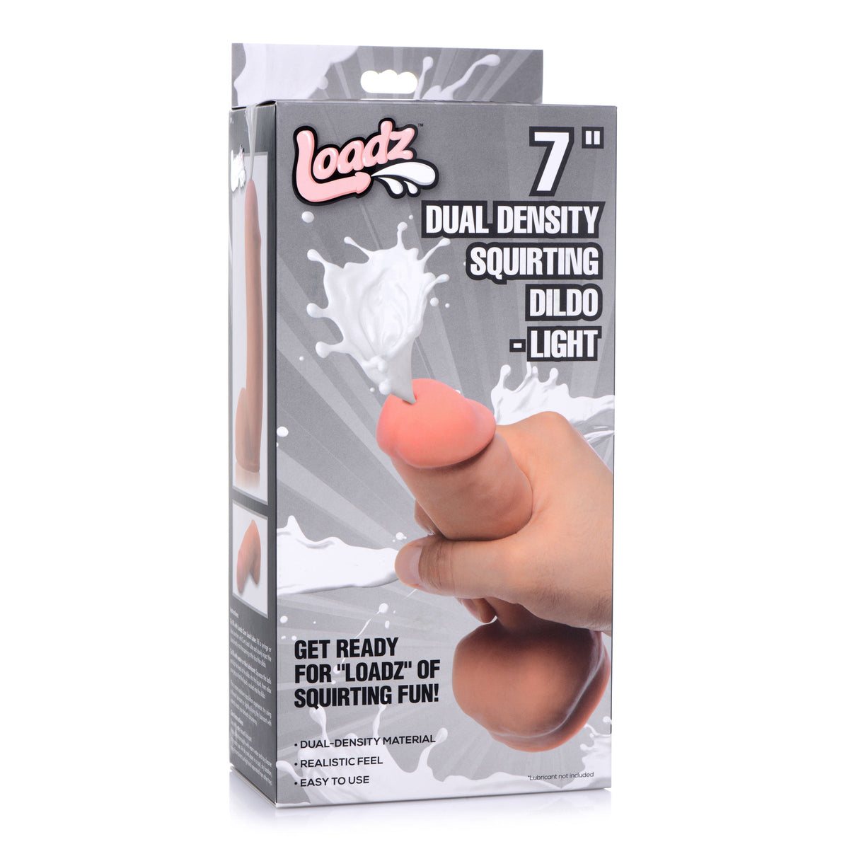 Loadz Squirting Dildo - 7 Inch with Reservoir in Balls - Light