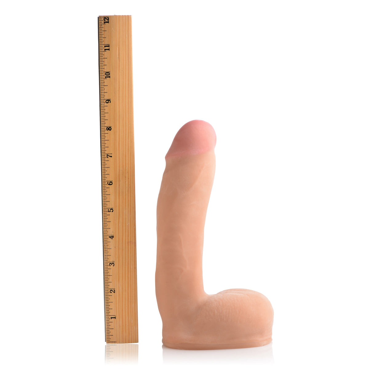 Loadz Squirting Dildo - 8 Inch with Reservoir in Balls - Light