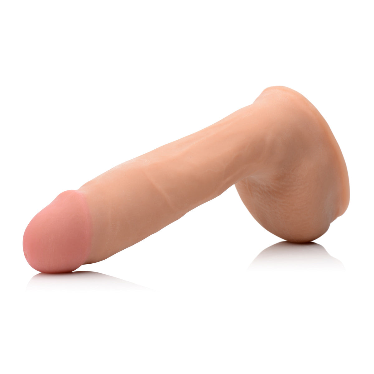 Loadz Squirting Dildo - 8 Inch with Reservoir in Balls - Light