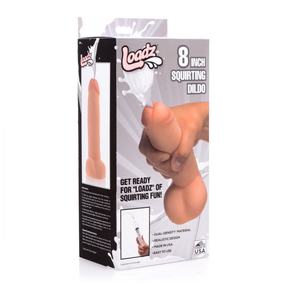 Loadz 8 Inch Squirting Dildo with Syringe