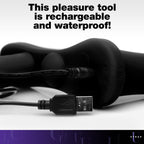 Strap U Double Take 10X Double Penetration Vibrating Strap-on Harness - Black