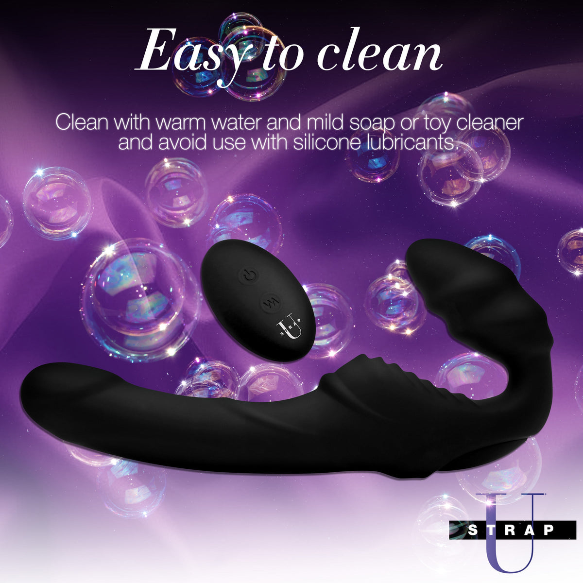 Strap U Pro Rider 9X Vibrating Silicone Strapless Strap On with Remote Control