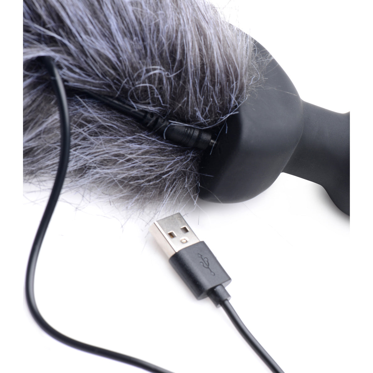 Tailz Grey Fox Tail Vibrating Anal Plug
