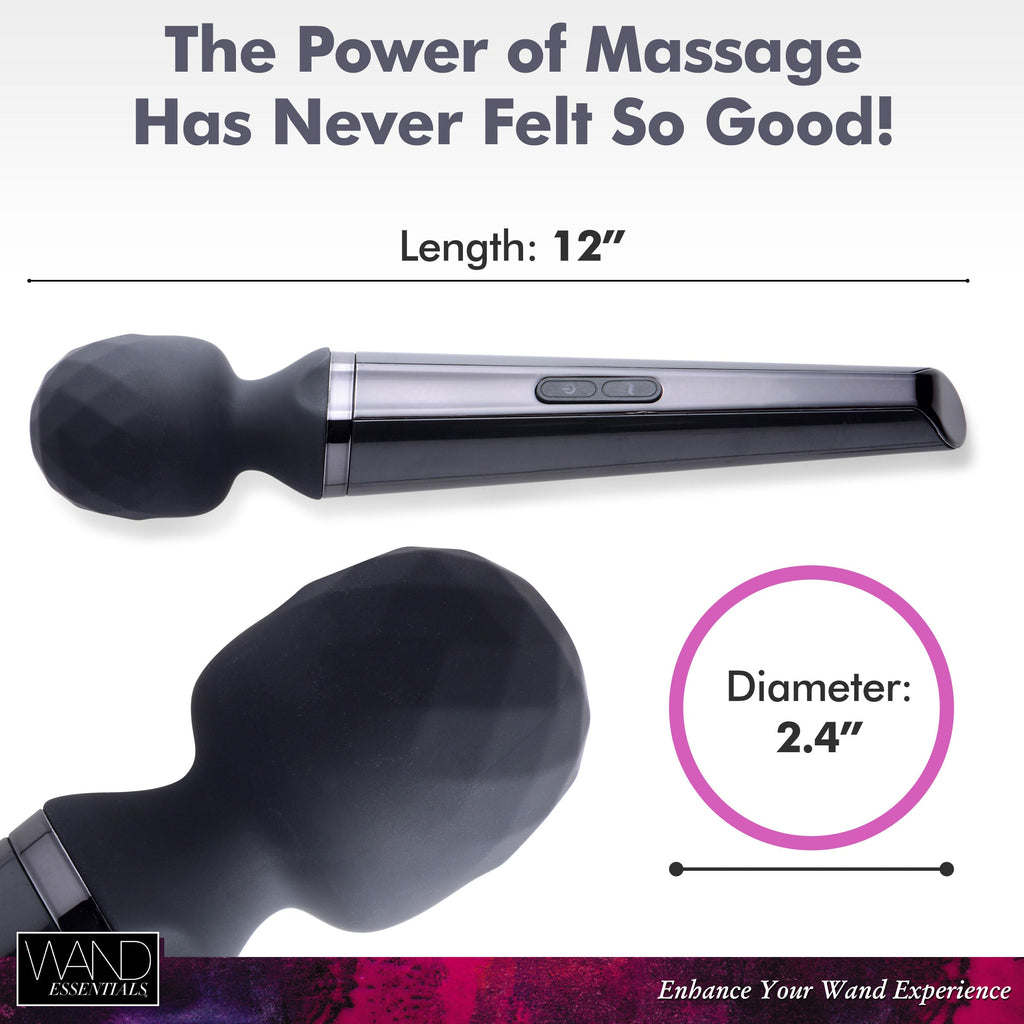 Wand Essentials Diamond Head 24X Rechargeable Silicone Wand Massager