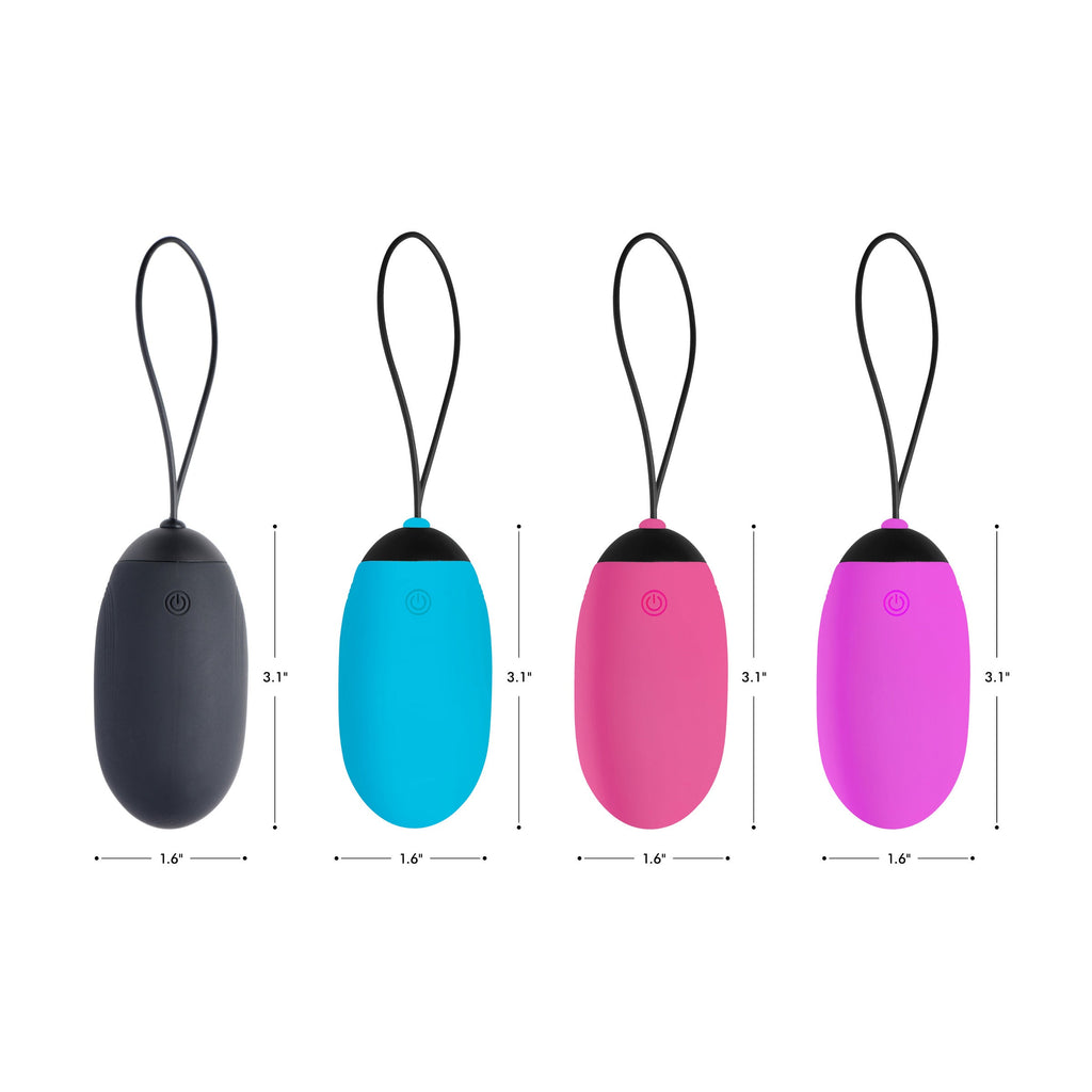 21X XL Silicone Vibrating Egg - Black