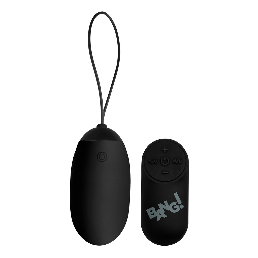 21X XL Silicone Vibrating Egg - Black