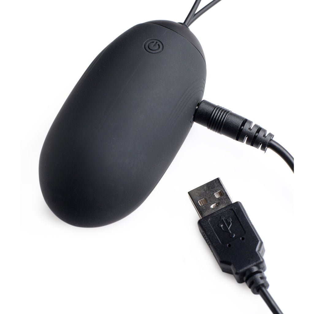 21X XL Silicone Vibrating Egg - Black