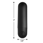 21X Vibrating Bullet with Remote Control - Black