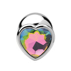 Rainbow Prism Heart Anal Plug - Small