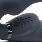 Strap U Ergo-Fit Twist Inflatable Vibrating Strapless Strap-on - Black