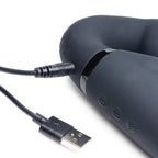 Strap U Ergo-Fit Twist Inflatable Vibrating Strapless Strap-on - Black