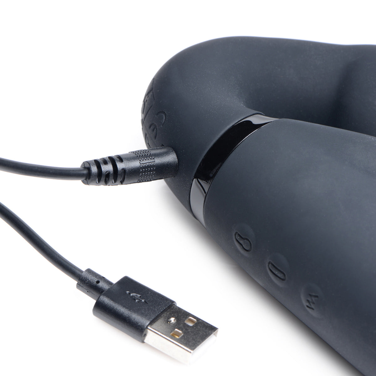 Strap U Ergo-Fit Twist Inflatable Vibrating Strapless Strap-on - Black