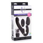 Strap U Ergo-Fit Twist Inflatable Vibrating Strapless Strap-on - Black