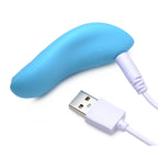 Strap U 10X Mighty Rider Vibrating Silicone Strapless Strap-on - Blue