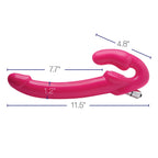 Strap U 7X Revolver Slim 8 Inch Vibrating Strapless Strap-on