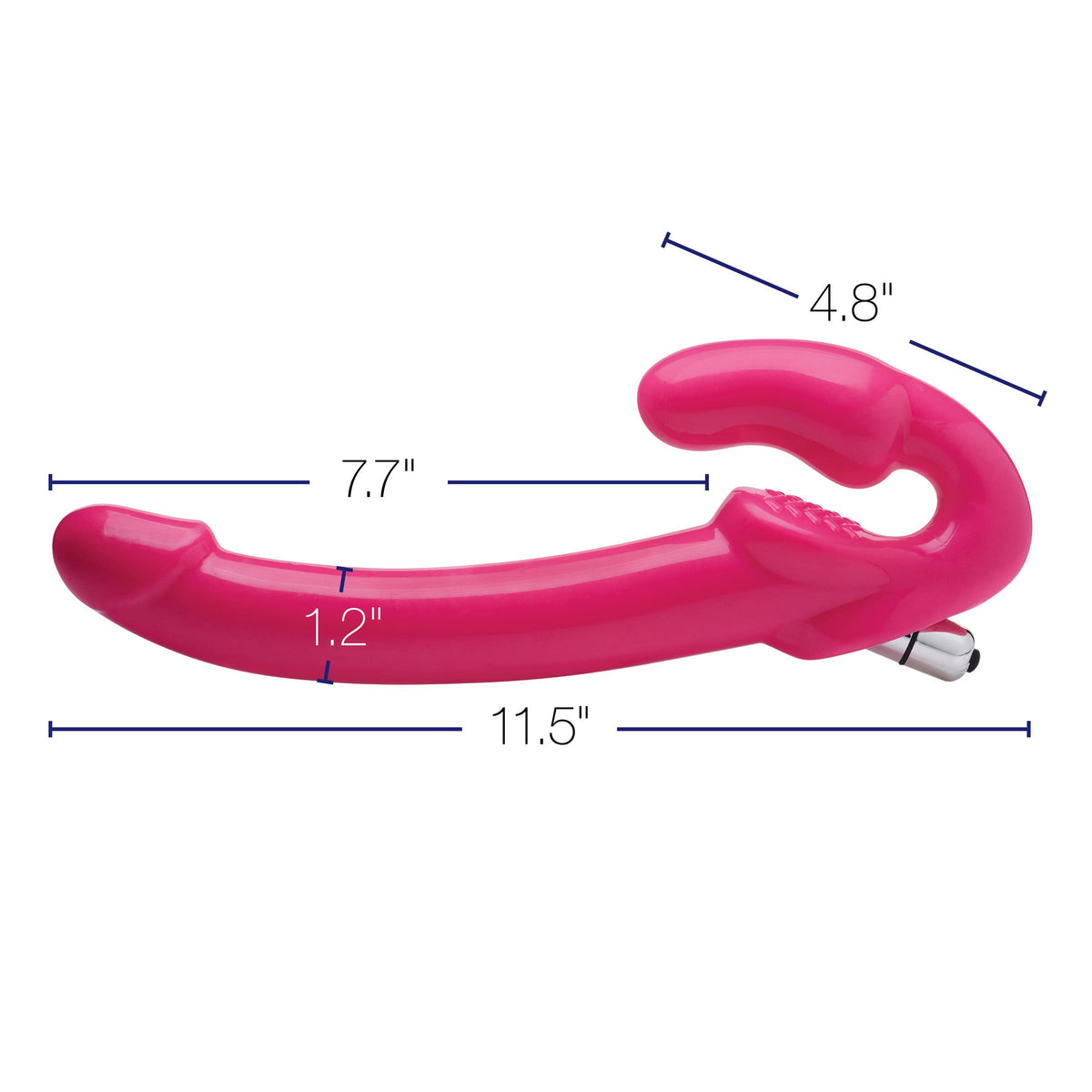 Strap U 7X Revolver Slim 8 Inch Vibrating Strapless Strap-on