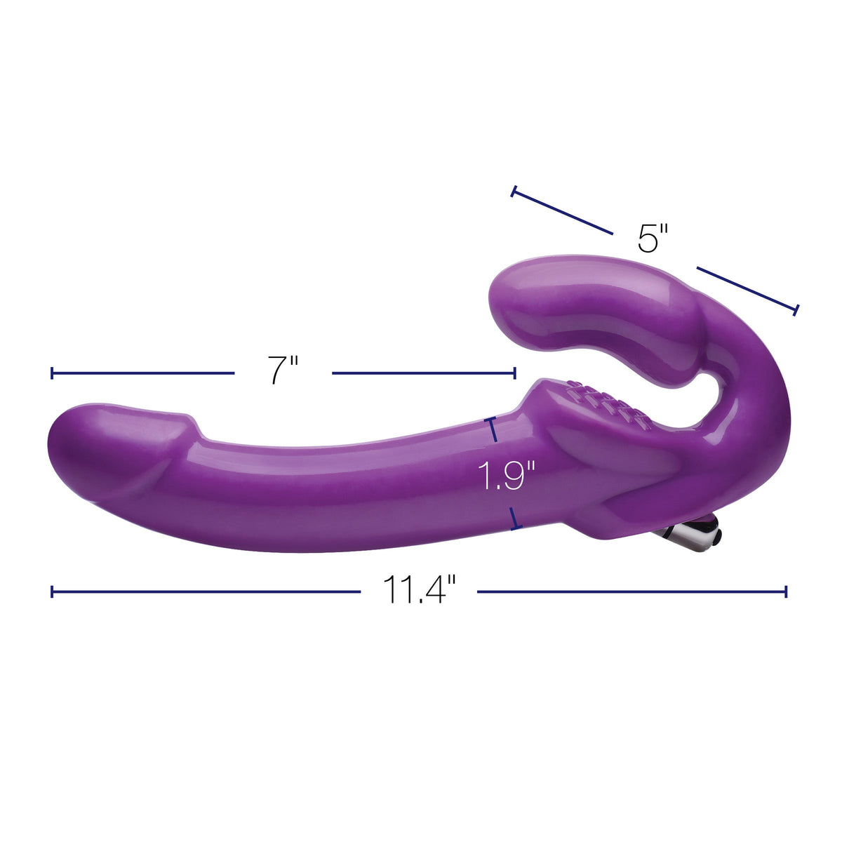 Strap U 7X Revolver 2 Inch Thick Vibrating Strapless Strap-on