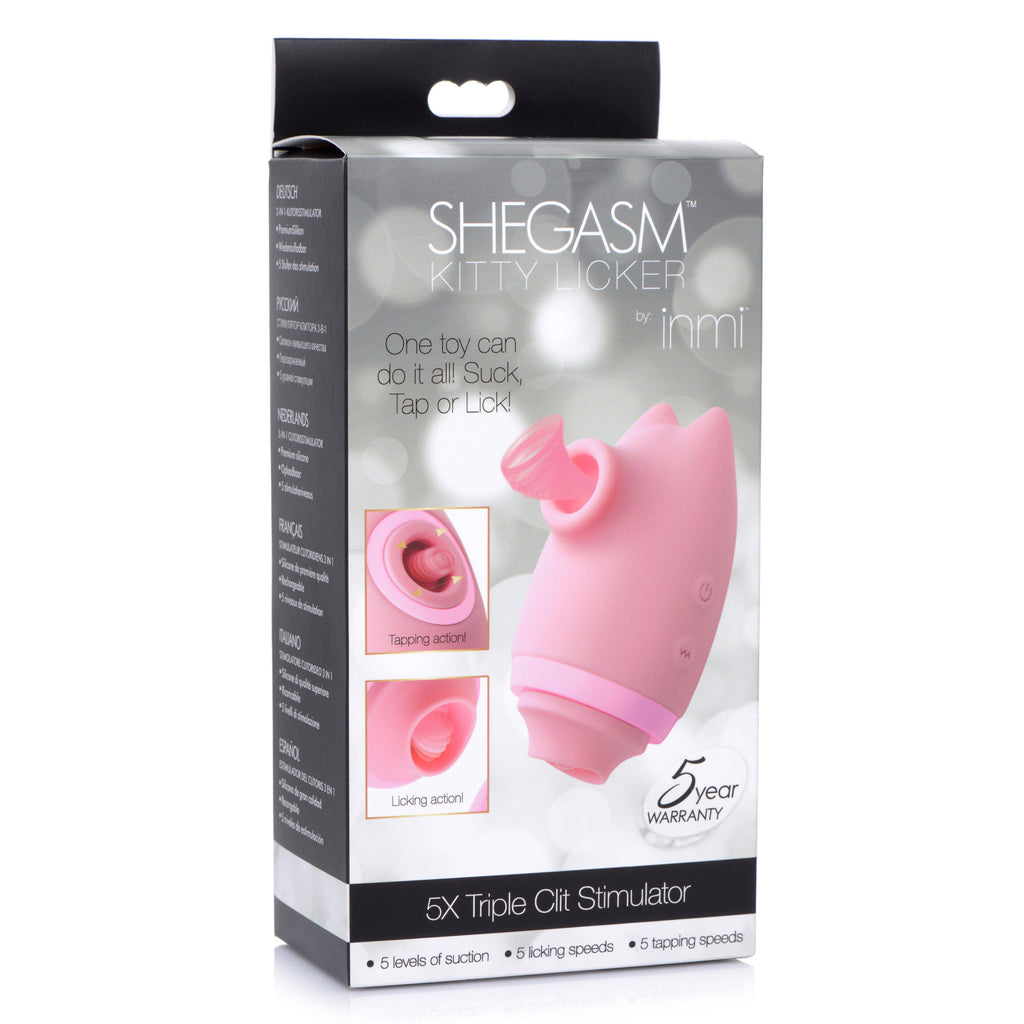 Shegasm Kitty Licker 5X 3-in-1 Clit Stimulator