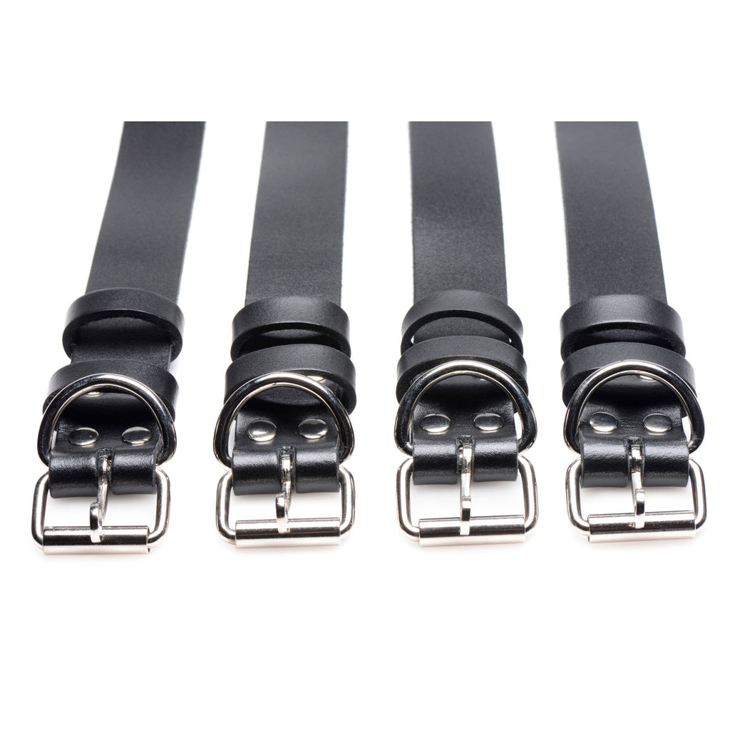Strict Leather 4 Pack Leather Locking Bondage Straps