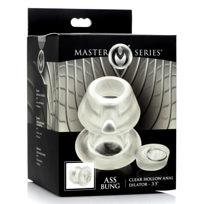 Ass Bung Clear Hollow Anal Dilator With Plug - Large