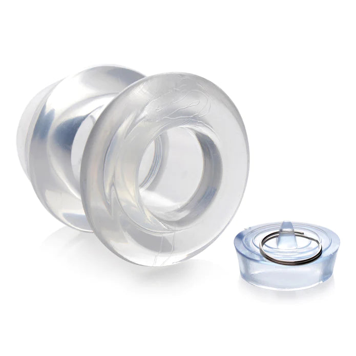 Ass Bung Clear Hollow Anal Dilator With Plug - Large