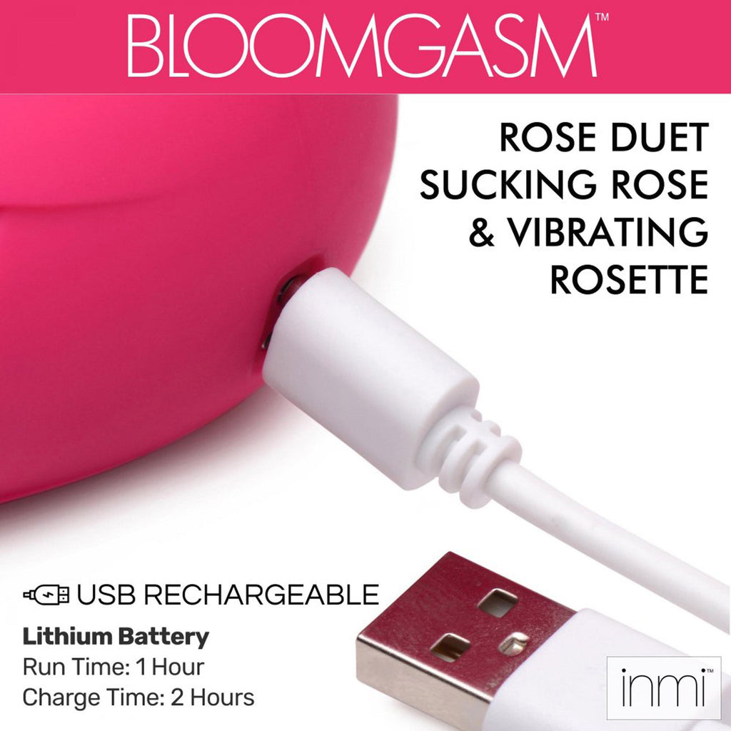 Bloomgasm Rose Duet Sucking & Vibrating Silicone Duo