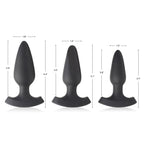 Laser Heart Large Anal Plug with Remote Control