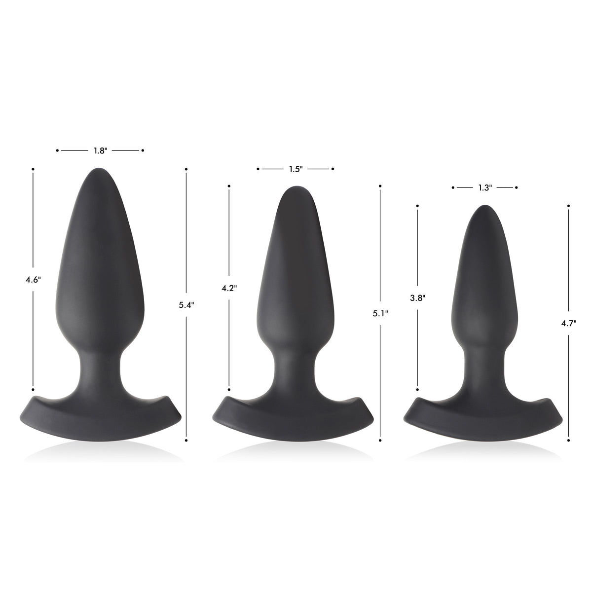 Laser Heart Large Anal Plug with Remote Control