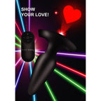 Laser Heart Large Anal Plug with Remote Control