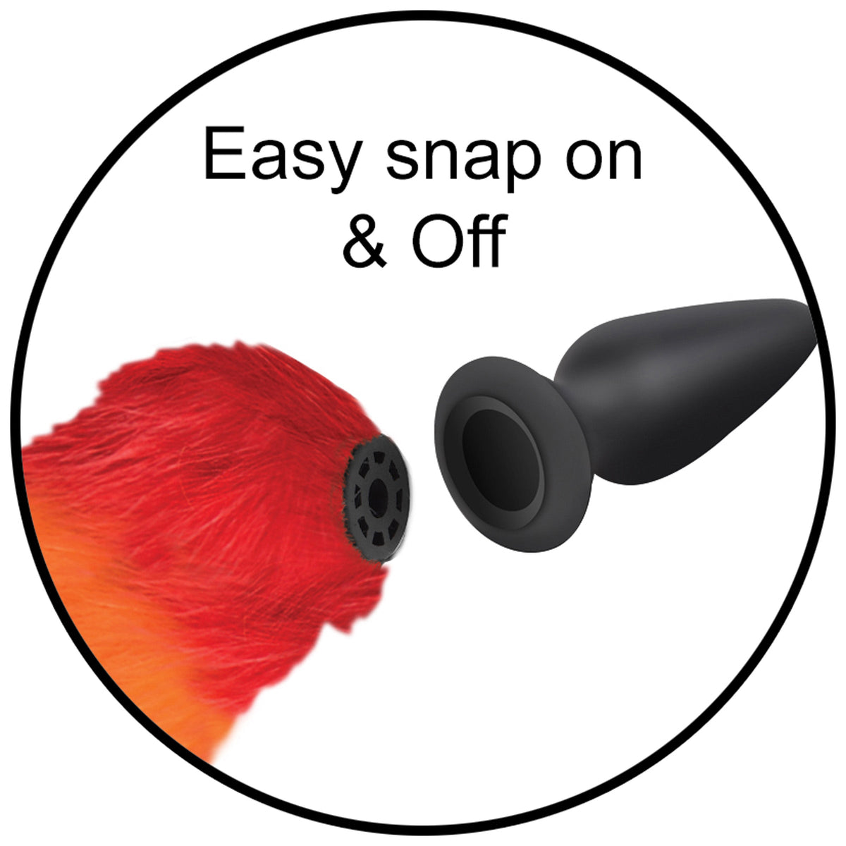 Tailz Interchangeable Rainbow Fox Tail