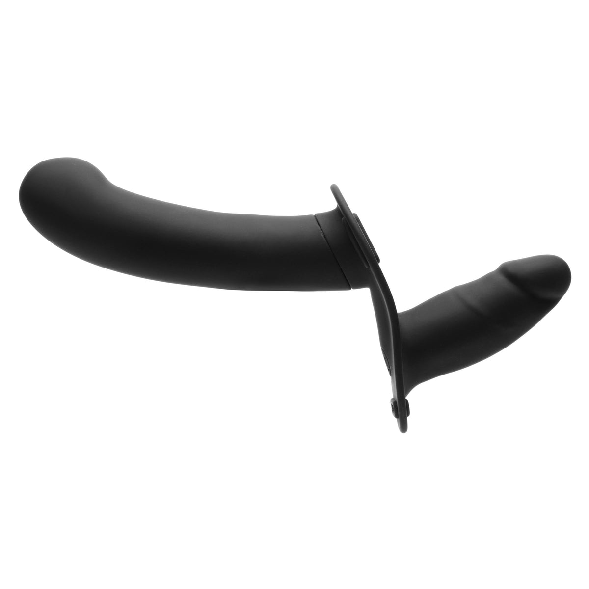 Strap U 28X Double Diva 1.5" Double Dildo w/ Harness & Remote - Black