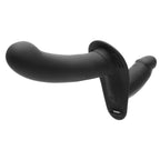 Strap U 28X Double Diva 1.5" Double Dildo w/ Harness & Remote - Black