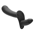 Strap U 28X Double Diva 2" Double Dildo w/ Harness & Remote - Black