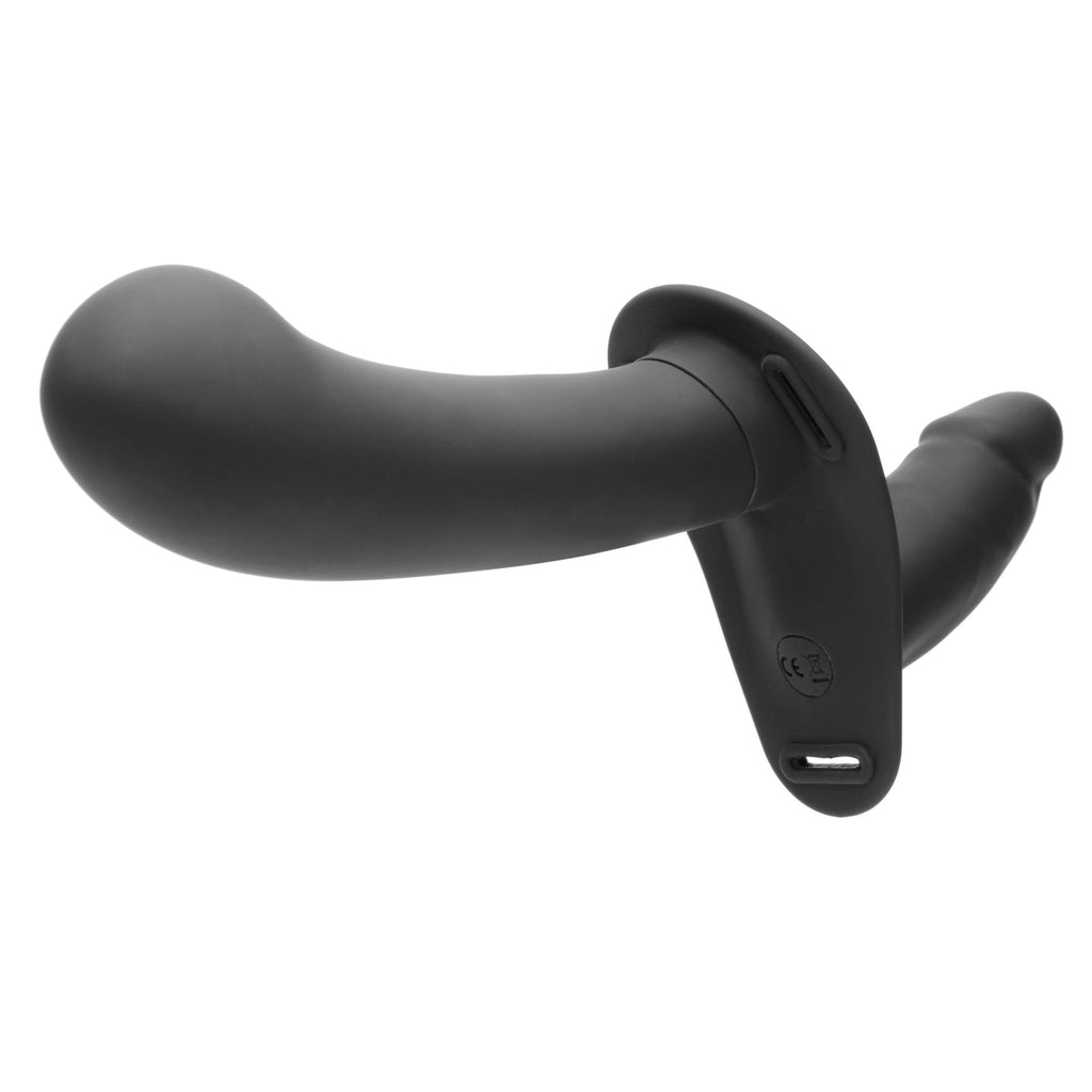 Strap U 28X Double Diva 2" Double Dildo w/ Harness & Remote - Black
