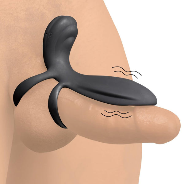 Silicone Vibrating Girth Enhancer w- Remote Control by trinity vibes