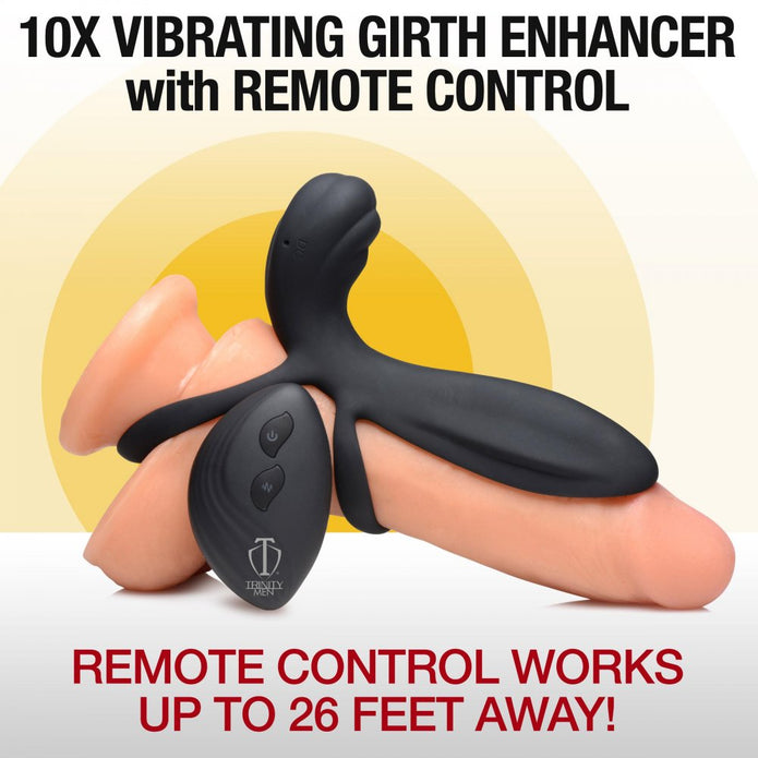 Silicone Vibrating Girth Enhancer w- Remote Control by trinity vibes