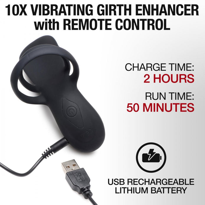 Silicone Vibrating Girth Enhancer w- Remote Control by trinity vibes