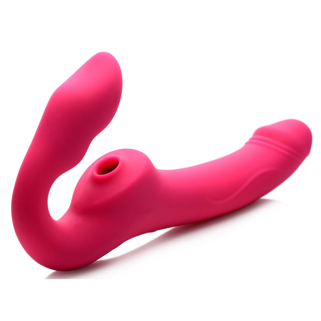 Strap U Mighty Licker Licking & Vibrating Strapless Strap-On w/ Remote