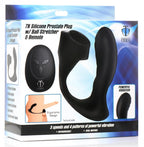 7X Silicone Prostate Plug w- Ball Stretcher & Remote by trinity vibes