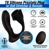 7X Silicone Prostate Plug w- Ball Stretcher & Remote by trinity vibes