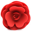 28X Silicone Vibrating Rose Anal Plug with Remote - Medium