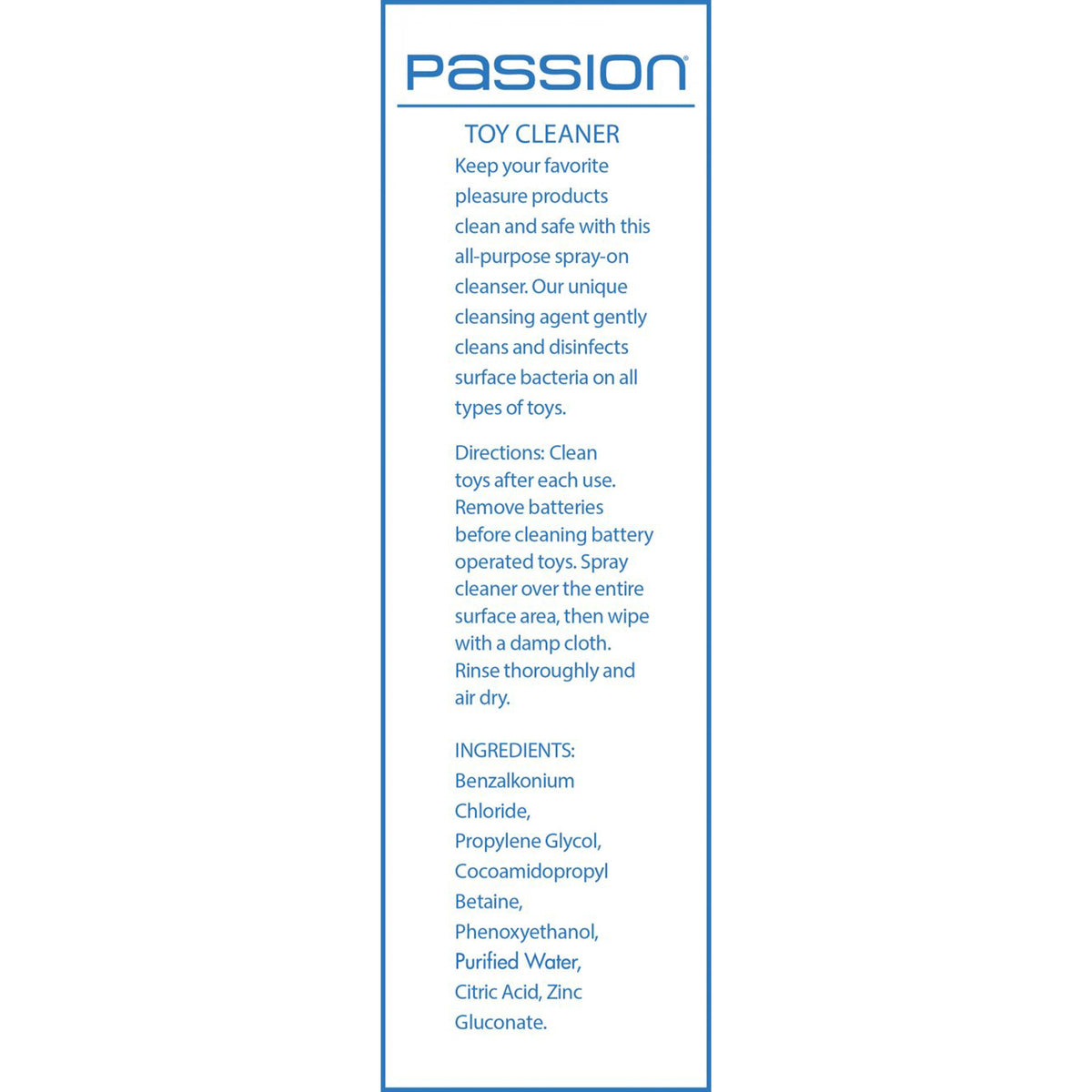 Passion Toy Cleaner 8oz