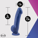 Avant Ergo Indigo D8: Artisan 7 Inch Dildo with Suction Cup Base