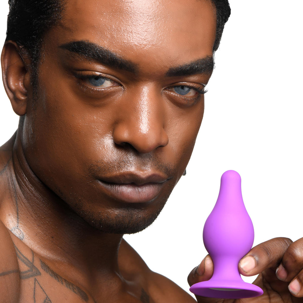 Squeezable Tapered Anal Plug