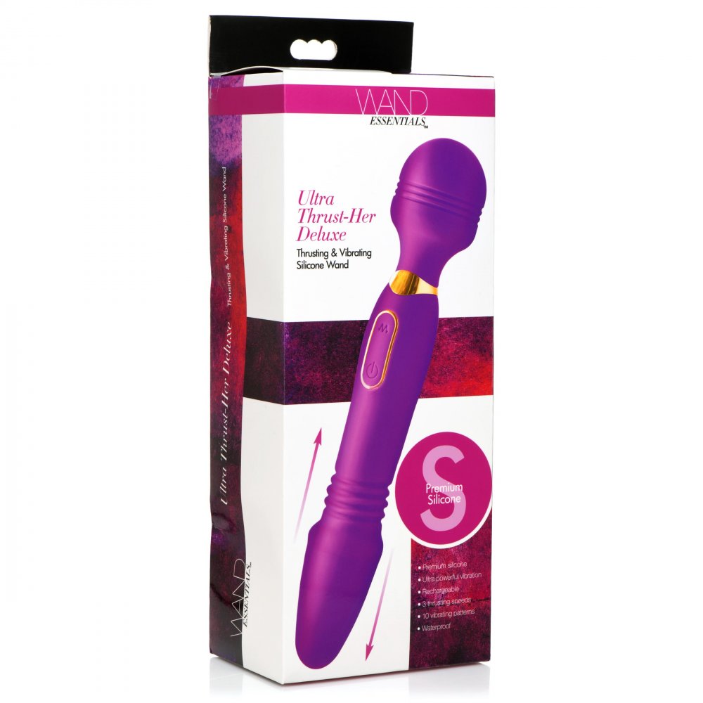 Wand Essentials Ultra Thrust-Her Deluxe Thrusting & Vibrating Silicone Wand