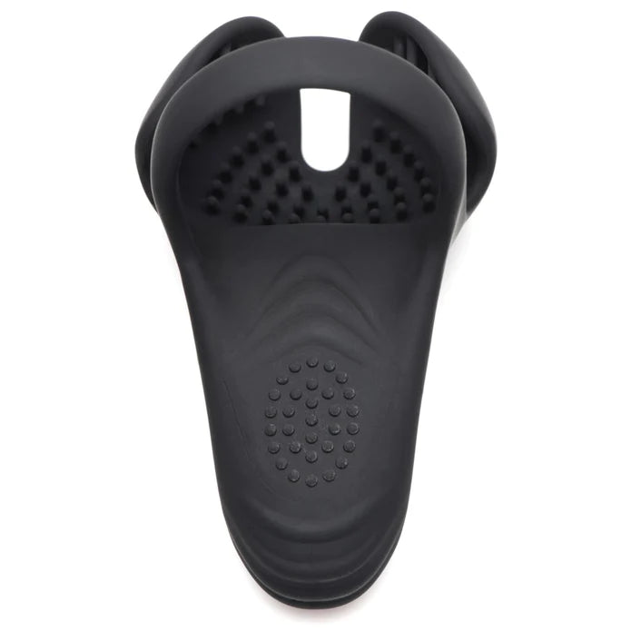 10X SILICONE COCK & BALL RING W/ VIBRATING TAINT STIMULATOR & REMOTE
