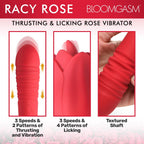 Bloomgasm Racy Rose Thrusting & Licking Rose Vibrator