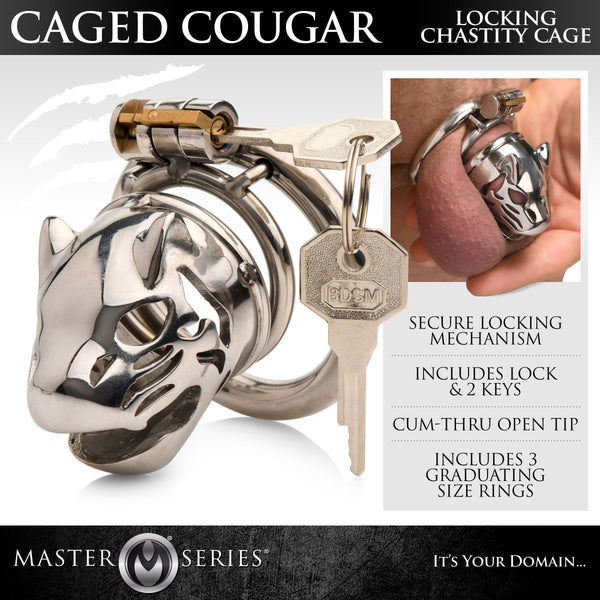 Caged Cougar Locking Chastity Cage